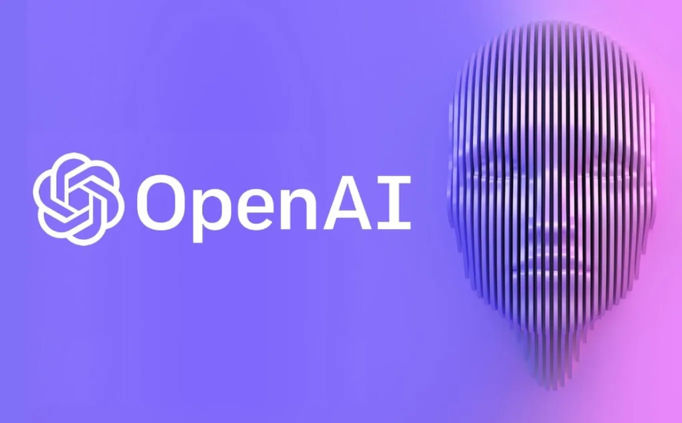 لوگوی OpenAI و طرح سر سه‌بعدی