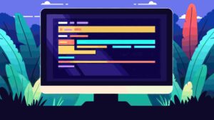 نمایش کد بر روی صفحه نمایش کامپیوتر