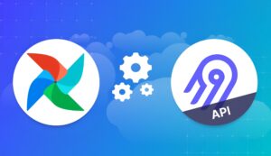 آیکون‌های Airflow و API با چرخ‌دنده