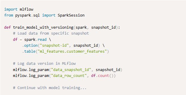 سامانه‌های یادگیری ماشین تولیدپذیر با apache iceberg و sparksql چگونه ساخته می‌شوند؟