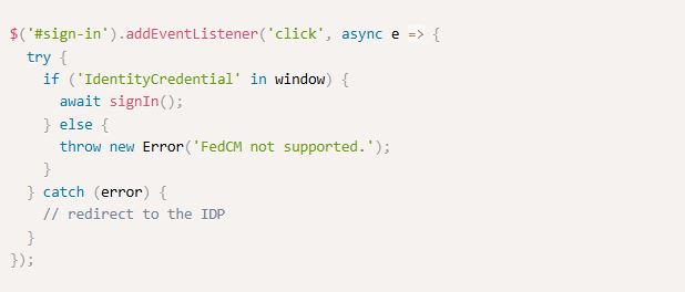استاندارد fedcm چیست؟