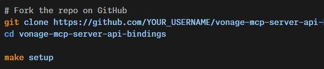 مشارکت در سرور متن‌باز vonage mcp tooling چگونه است؟